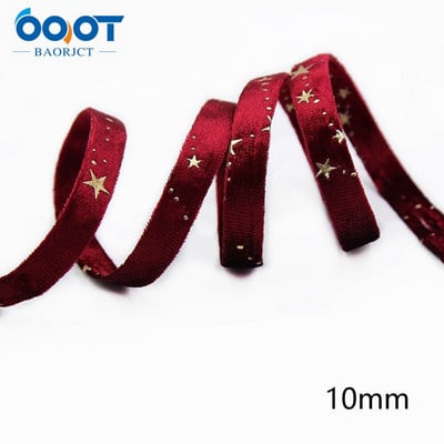 Panglici din pânză de catifea aurie cu două fețe, stea de aur, 2 inchi (50 mm), șapcă cu fundă de 2 metri, accesorii pentru îmbrăcăminte DIY, cadou de petrecere L-201126-1404