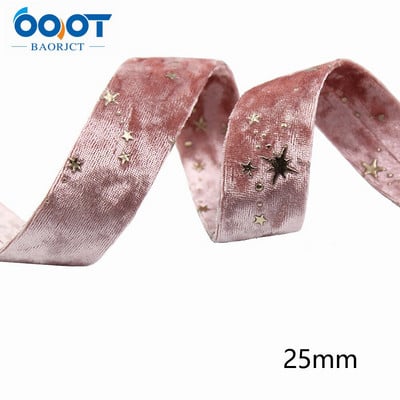 Panglici din pânză de catifea aurie cu două fețe, stea de aur, 2 inchi (50 mm), șapcă cu fundă de 2 metri, accesorii pentru îmbrăcăminte DIY, cadou de petrecere L-201126-1404