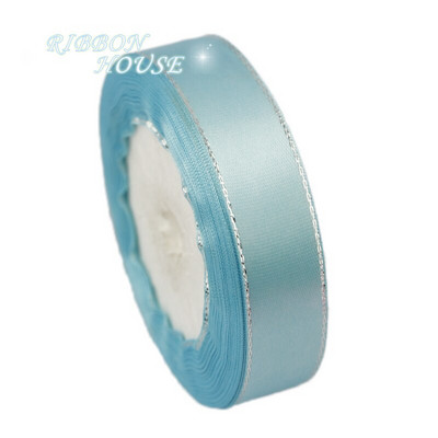 (25 jardi/rola) Satenska vrpca s bijelim srebrnim rubom Veleprodajna visokokvalitetna poklon pakiranja Božićne vrpce (6/10/20/25/40 mm)