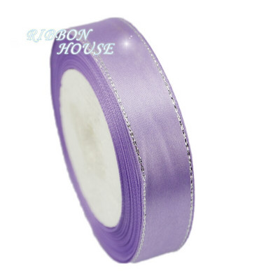 (25 jardi/rola) Satenska vrpca s bijelim srebrnim rubom Veleprodajna visokokvalitetna poklon pakiranja Božićne vrpce (6/10/20/25/40 mm)