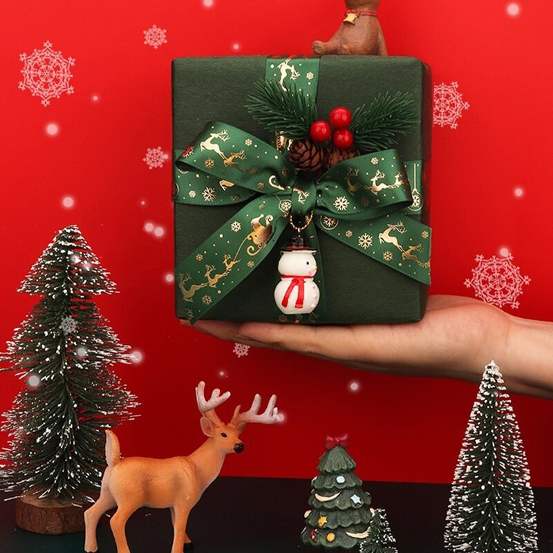 25 jardi/rola 10 mm satenska vrpca Vjenčanje Rođendan Zamatanje darova Božić Noć vještica Blagdanske potrepštine DIY Vrpca za rukotvorine