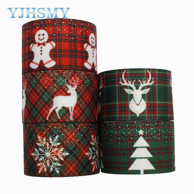 L-20924-1083,38mm 5YChristmas Printed Grosgrain Κορδέλα DIY Χειροποίητη παιδική φιόγκος Διακόσμηση γάμου Δώρο Υλικό συσκευασίας