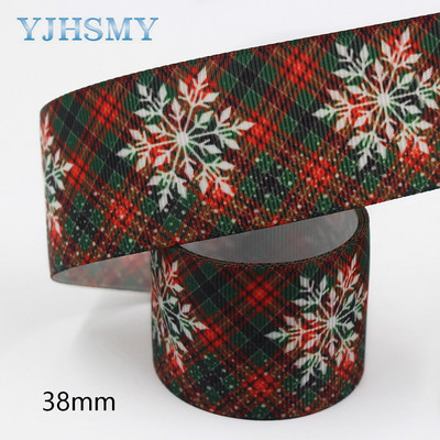 L-20924-1083,38mm 5Y Christmas Prinditud Grosgrain lint DIY käsitsi valmistatud laste vibu pulmakaunistus kingituse pakkematerjal