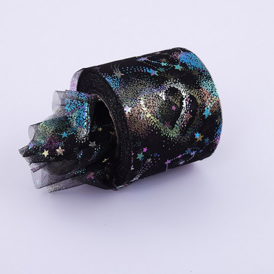 6 см 5 ярда Илюзорна ролка от тюл Любовна органза Направи си сам лъкове за коса Марля Елемент Пътека за маса Тъкан Макара Занаят Парти Сватбена украса