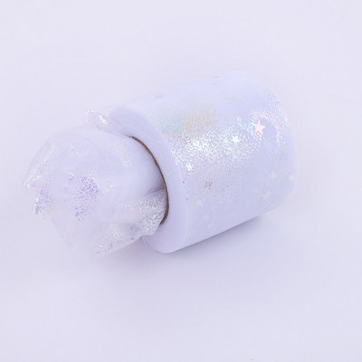 6 см 5 ярда Илюзорна ролка от тюл Любовна органза Направи си сам лъкове за коса Марля Елемент Пътека за маса Тъкан Макара Занаят Парти Сватбена украса