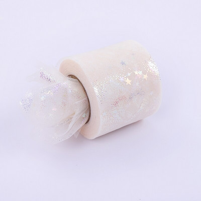 6 см 5 ярда Илюзорна ролка от тюл Любовна органза Направи си сам лъкове за коса Марля Елемент Пътека за маса Тъкан Макара Занаят Парти Сватбена украса