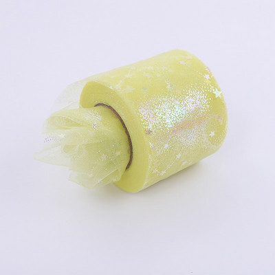 6 см 5 ярда Илюзорна ролка от тюл Любовна органза Направи си сам лъкове за коса Марля Елемент Пътека за маса Тъкан Макара Занаят Парти Сватбена украса