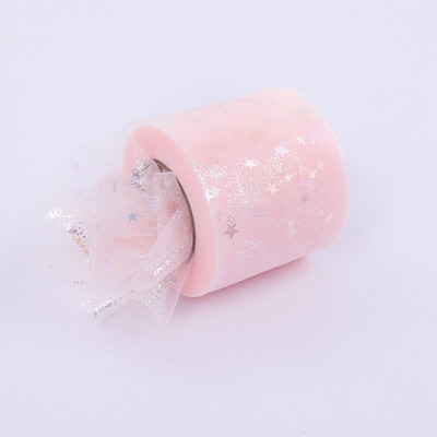 6 см 5 ярда Илюзорна ролка от тюл Любовна органза Направи си сам лъкове за коса Марля Елемент Пътека за маса Тъкан Макара Занаят Парти Сватбена украса