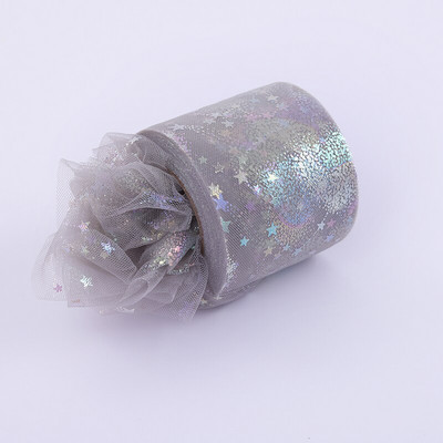 6 см 5 ярда Илюзорна ролка от тюл Любовна органза Направи си сам лъкове за коса Марля Елемент Пътека за маса Тъкан Макара Занаят Парти Сватбена украса