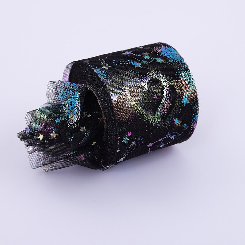 6 см 5 ярда Илюзорна ролка от тюл Любовна органза Направи си сам лъкове за коса Марля Елемент Пътека за маса Тъкан Макара Занаят Парти Сватбена украса