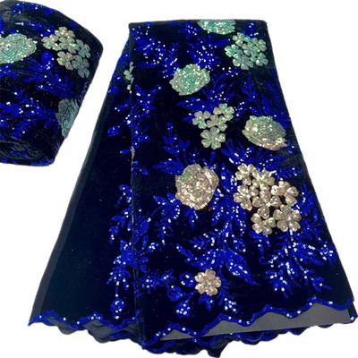 2,5 jarda afričke čipkane tkanine sa šljokicama 2022. Visokokvalitetni vez Nigerijska francuska mrežasta čipkasta tkanina za šivanje svečanih haljina