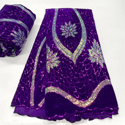 2,5 jarda afričke čipkane tkanine sa šljokicama 2022. Visokokvalitetni vez Nigerijska francuska mrežasta čipkasta tkanina za šivanje svečanih haljina