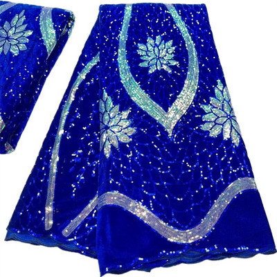 2,5 jarda afričke čipkane tkanine sa šljokicama 2022. Visokokvalitetni vez Nigerijska francuska mrežasta čipkasta tkanina za šivanje svečanih haljina