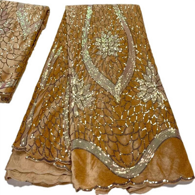 2,5 jarda afričke čipkane tkanine sa šljokicama 2022. Visokokvalitetni vez Nigerijska francuska mrežasta čipkasta tkanina za šivanje svečanih haljina