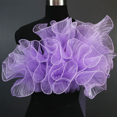 3 Yards Big Wave pitskangas, läbipaistev plisseeritud võrkpits, isetegemise kleidid riided moeaksessuaarid disainerkangad