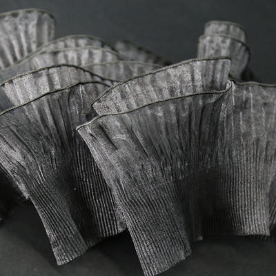 3 Yards Big Wave pitskangas, läbipaistev plisseeritud võrkpits, isetegemise kleidid riided moeaksessuaarid disainerkangad