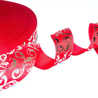 HL 5/10/50 jardi 25 mm vruće utiskivane Grosgrain vrpce Svadbena zabava Božićni ukrasi Uradi sam šivanje Rukotvorine za pakiranje darova Remen