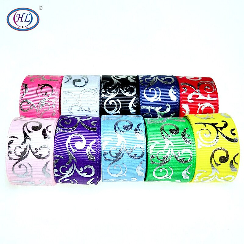 HL 5/10/50 jardi 25 mm vruće utiskivane Grosgrain vrpce Svadbena zabava Božićni ukrasi Uradi sam šivanje Rukotvorine za pakiranje darova Remen