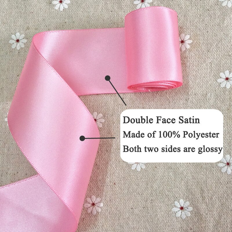 (10 jardi) 25/38/50 mm dvostrana satenska vrpca Visokokvalitetna 100% poliesterska vrpca s dvostrukim licem Mašnice za izradu vrpci 1"/1.5"/2" 4B50