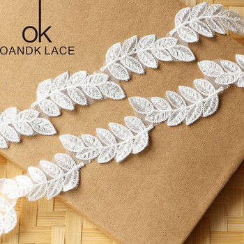 Λευκό κεντημένο λουλούδι δαντέλα τελειώματα απλικέ Headband Craft Ράψιμο 2 Yards Knitting DIY Handmade Patchwork Κορδέλα Ράψιμο