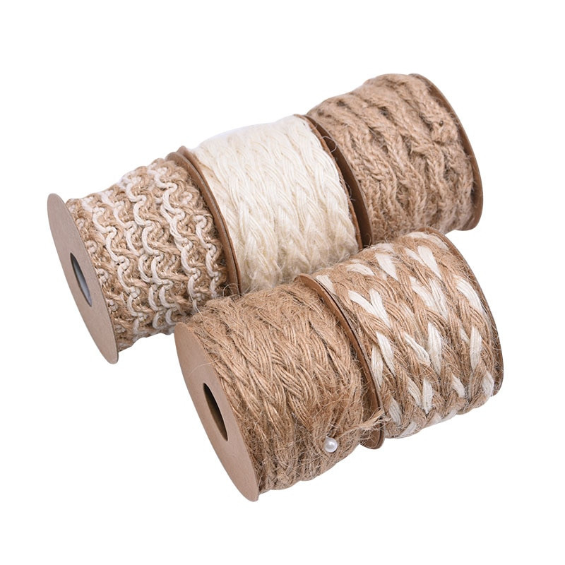 Κορδέλες από γιούτα με φυσική vintage λινάτσα χριστουγεννιάτικο πάρτι Χειροποίητη συσκευασία δώρου DIY Κορδέλα από γιούτα Διακόσμηση γάμου σπιτιού