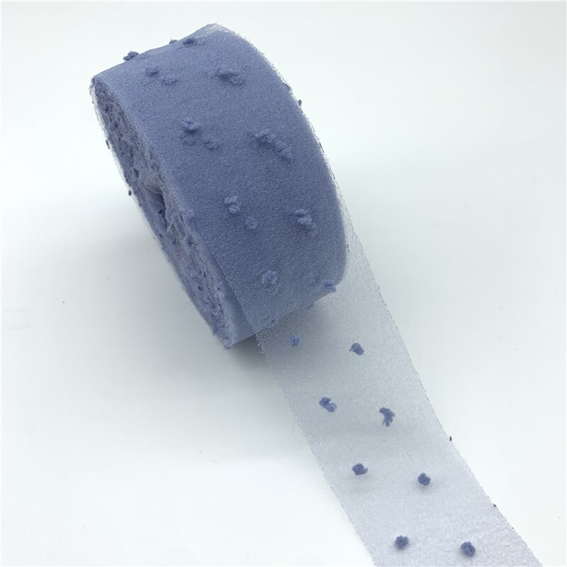 3 jarda/lot 40 mm čipkasta vrpca, baršunaste točkice, organza vrpca za mašnu, vjenčanje, božićni ukrasi DIY tkanina za šivanje