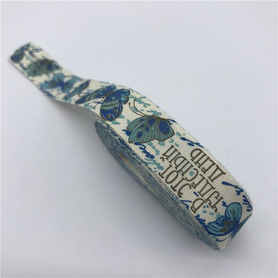 5 jardi 15 mm Multi Design "Ručno izrađena" tiskana pamučna čipkana vrpca Tkanina za šivanje Božićna vrpca za zamatanje darova za vjenčanje