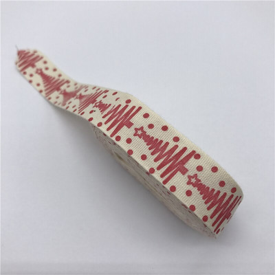 5 jardi 15 mm Multi Design "Ručno izrađena" tiskana pamučna čipkana vrpca Tkanina za šivanje Božićna vrpca za zamatanje darova za vjenčanje