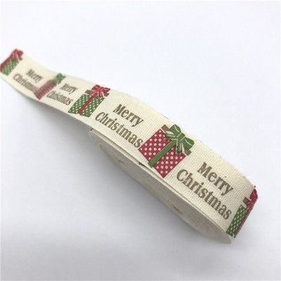 5 jardi 15 mm Multi Design "Ručno izrađena" tiskana pamučna čipkana vrpca Tkanina za šivanje Božićna vrpca za zamatanje darova za vjenčanje