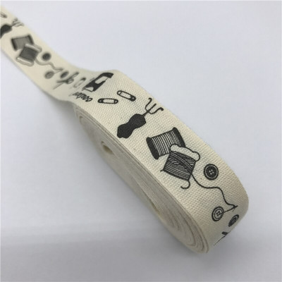 5 jardi 15 mm Multi Design "Ručno izrađena" tiskana pamučna čipkana vrpca Tkanina za šivanje Božićna vrpca za zamatanje darova za vjenčanje