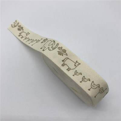 5 jardi 15 mm Multi Design "Ručno izrađena" tiskana pamučna čipkana vrpca Tkanina za šivanje Božićna vrpca za zamatanje darova za vjenčanje