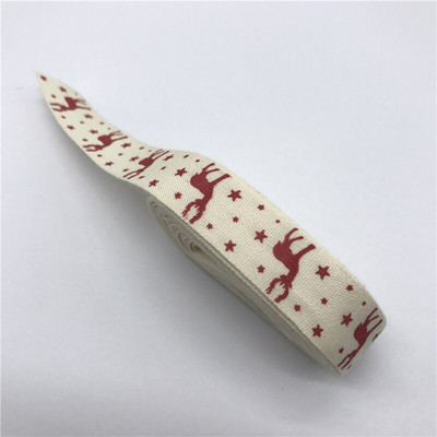 5 jardi 15 mm Multi Design "Ručno izrađena" tiskana pamučna čipkana vrpca Tkanina za šivanje Božićna vrpca za zamatanje darova za vjenčanje