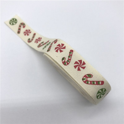 5 jardi 15 mm Multi Design "Ručno izrađena" tiskana pamučna čipkana vrpca Tkanina za šivanje Božićna vrpca za zamatanje darova za vjenčanje