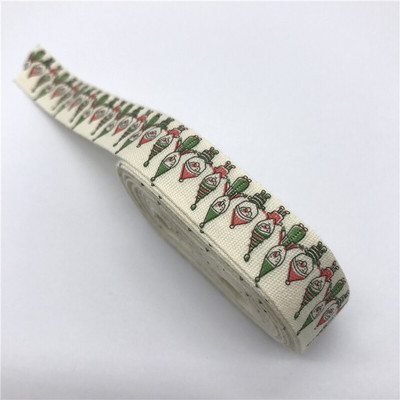5 jardi 15 mm Multi Design "Ručno izrađena" tiskana pamučna čipkana vrpca Tkanina za šivanje Božićna vrpca za zamatanje darova za vjenčanje