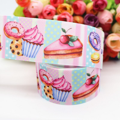 Τούρτα 10 γιαρδών 1,5'' (38 MM), Κορδέλες γκρο με στάμπα ουράνιου τόξου για φιόγκους μαλλιών DIY Χειροποίητα Υλικά Y19082302