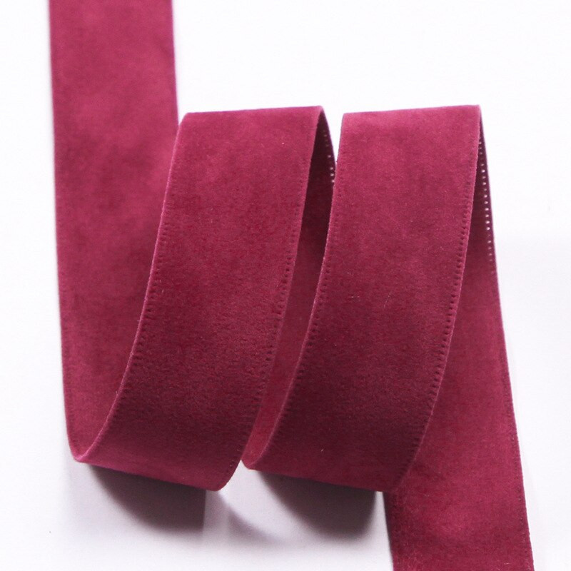 5 Yards/Roll 25 38mm μονόχρωμη διπλή όψη Suede Blank Pressing Velvet Κορδέλα για DIY φιόγκους για χειροτεχνία Αξεσουάρ ρούχων