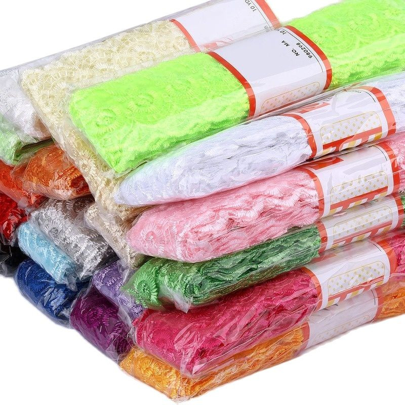 4,5 εκ. Πλάτος 10 Γιάρδες DIY Διακόσμηση Ρούχων Χρώμα Δαντέλα Φόρεμα Κουρτίνες Υδατοδιαλυτή φιλική προς το περιβάλλον δαντέλα