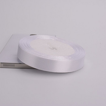 Ζεστή πώληση (25 γιάρδες/ρολό) 6mm-75mm λευκές μεταξωτές σατέν κορδέλες Γάμου Διακοσμητική κορδέλα δώρου Συσκευασία DIY Χειροποίητα Υλικά μεγέθους 9