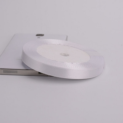 Ζεστή πώληση (25 γιάρδες/ρολό) 6mm-75mm λευκές μεταξωτές σατέν κορδέλες Γάμου Διακοσμητική κορδέλα δώρου Συσκευασία DIY Χειροποίητα Υλικά μεγέθους 9