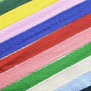 3 ярда/лот 10 мм/20 мм многоцветни ленти с рибена кост, 100% памучна тъкана лента, шиене на сватбена украса Направи си сам, занаяти от плат