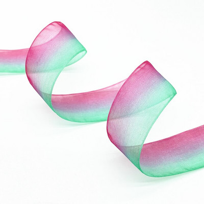 Κορδέλες οργάντζα 25 χιλιοστών ντεγκραντέ για διακόσμηση σπιτιού γάμου DIY Συσκευασία δώρου Χειροποίητα αξεσουάρ #