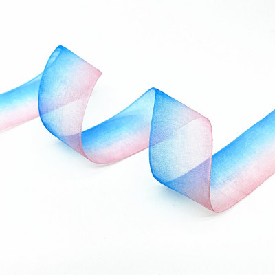 Κορδέλες οργάντζα 25 χιλιοστών ντεγκραντέ για διακόσμηση σπιτιού γάμου DIY Συσκευασία δώρου Χειροποίητα αξεσουάρ #