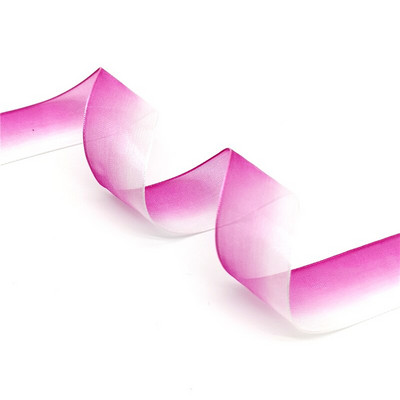 Κορδέλες οργάντζα 25 χιλιοστών ντεγκραντέ για διακόσμηση σπιτιού γάμου DIY Συσκευασία δώρου Χειροποίητα αξεσουάρ #