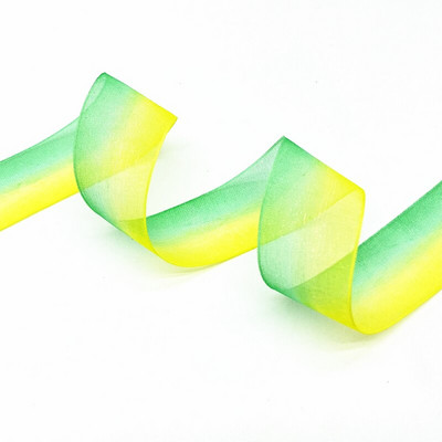 Κορδέλες οργάντζα 25 χιλιοστών ντεγκραντέ για διακόσμηση σπιτιού γάμου DIY Συσκευασία δώρου Χειροποίητα αξεσουάρ #