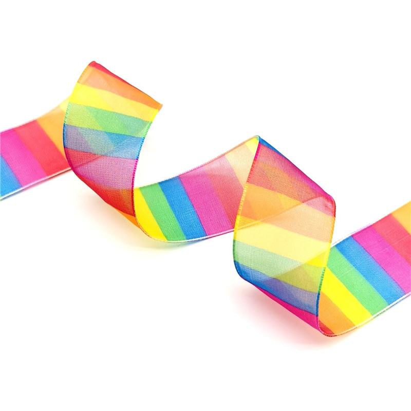 Κορδέλες οργάντζα 25 χιλιοστών ντεγκραντέ για διακόσμηση σπιτιού γάμου DIY Συσκευασία δώρου Χειροποίητα αξεσουάρ #