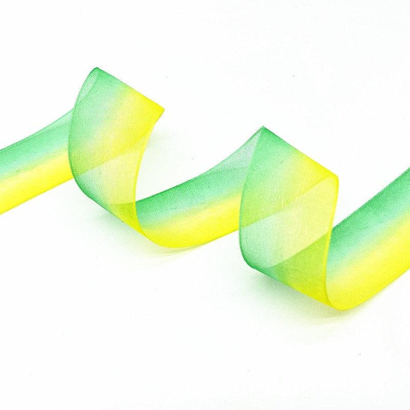 Κορδέλες οργάντζα 25 χιλιοστών ντεγκραντέ για διακόσμηση σπιτιού γάμου DIY Συσκευασία δώρου Χειροποίητα αξεσουάρ #