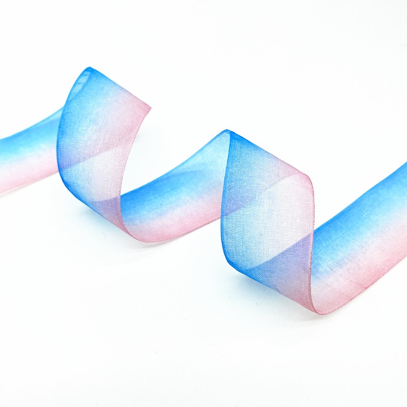 Κορδέλες οργάντζα 25 χιλιοστών ντεγκραντέ για διακόσμηση σπιτιού γάμου DIY Συσκευασία δώρου Χειροποίητα αξεσουάρ #