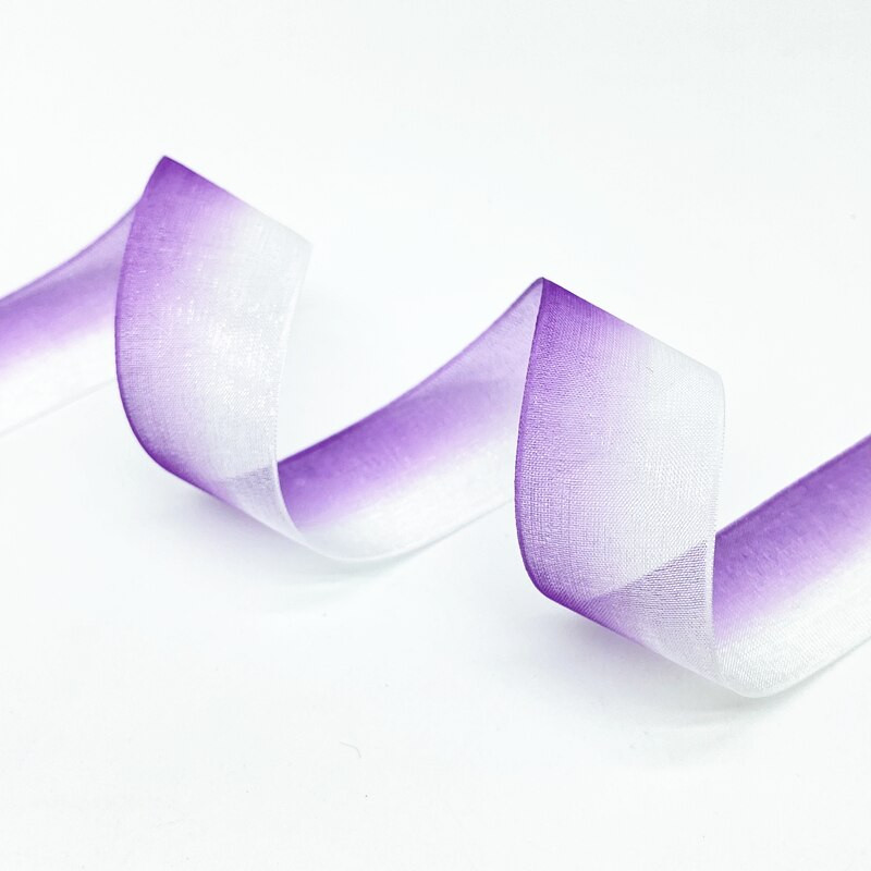 Κορδέλες οργάντζα 25 χιλιοστών ντεγκραντέ για διακόσμηση σπιτιού γάμου DIY Συσκευασία δώρου Χειροποίητα αξεσουάρ #