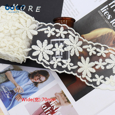 Delikatna mrežasta izvezena čipkasta vrpca 1 jarda 22328-1 DIY ručno rađena mašna Poklon zamotani materijal za rođendansko vjenčanje