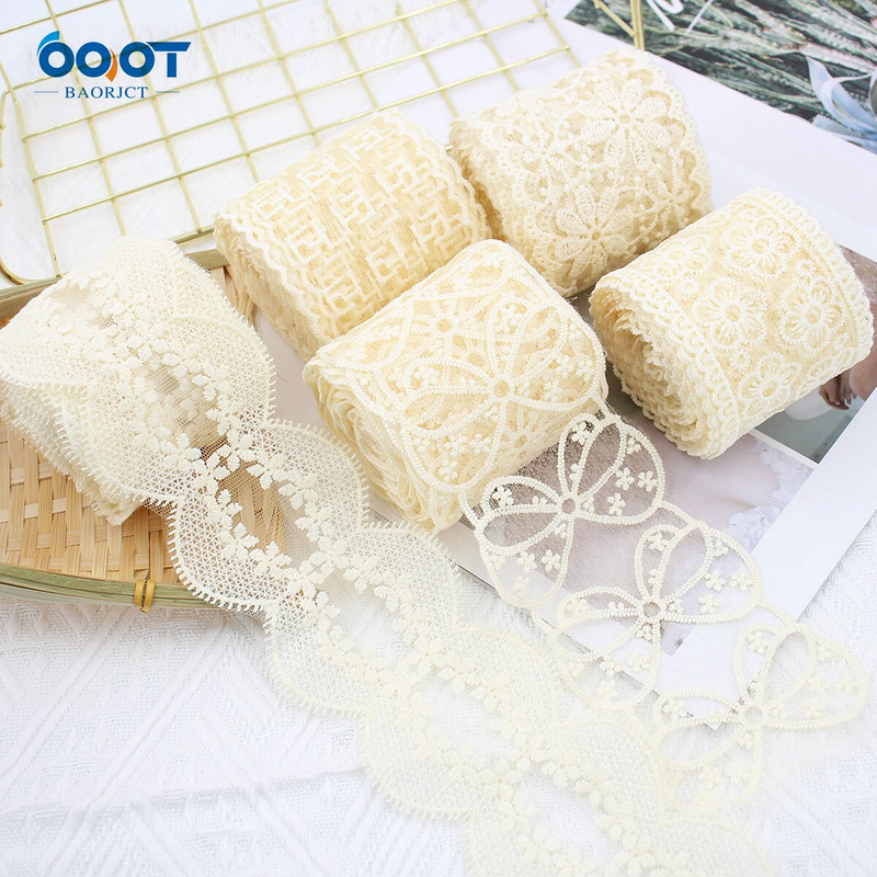 Delikatna mrežasta izvezena čipkasta vrpca 1 jarda 22328-1 DIY ručno rađena mašna Poklon zamotani materijal za rođendansko vjenčanje